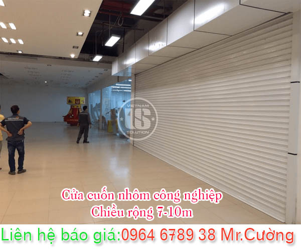 Cửa cuốn nhôm công nghiệp dài 7-10m