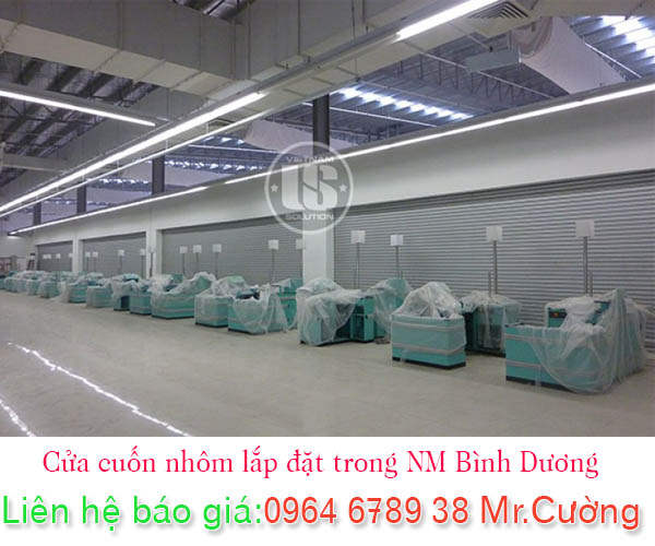 Cửa cuốn nhôm công nghiệp trong NM tại Bình Dương